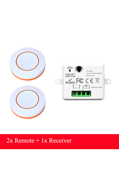 Choice3 1x receiver 2xRC CENFAYA 433HMz Wireless Round Button Remote 110V 220...