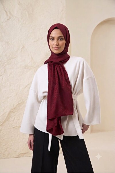 MİRSOY SCARF Velora Desen Kaymaz jakarlı Şal