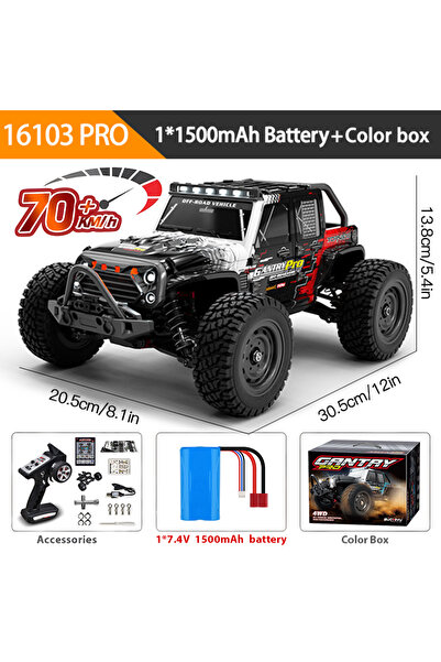 Choice 16103PRO 70KM-H صندوق 1:16 سيارة دفع رباعي RC بسرعة 70 كم/ساعة أو 50 ك...