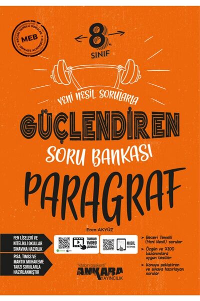 Ankara Yayıncılık 8. Sınıf Paragraf Güçlendiren Soru Bankası