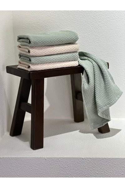 Plume Ceramic Home Plumehome Set of 4 Hand Towels for Dowry, Guests, Kitchen, Gifts 100% Cotton Sage Hand Towel Set 30X50