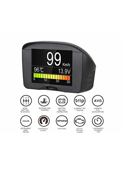 Autool X50 Plus HUD με ψηφιακό μετρητή θερμοκρασίας νερού Αυτοκίνητου OBD2 Smart