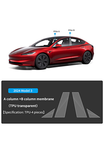 Choice Highland3 AB pillar Carbon Flash for Tesla Highland3 2024-2025 Model 3...