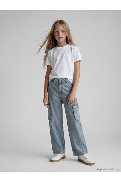 LC Waikiki Nevavm Wideleg Girl's Jean Pants with a Difference