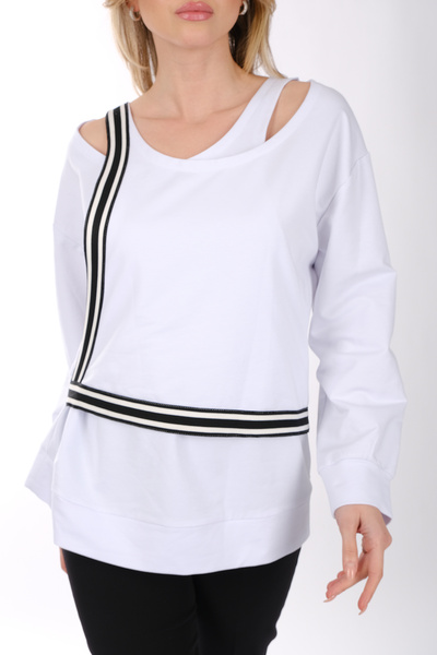 Ysatis Minimalist Oversize V Yaka Uzun Kol Kadın Bluz - Günlük & Özel Gün Blu...