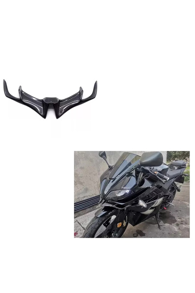 Choice carbon fiber 1pc Universal Front Fairing Spoiler for Motorcycles Wingt...
