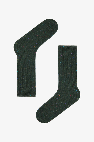 Penti Erkek Ribbed Haki Soket Çorap