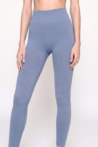 Modanty Sportske leggins sa visokim strukom, rebraste, bešavne, kompresijske,...