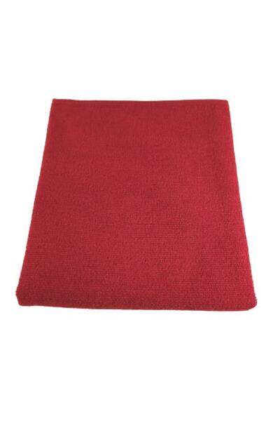 Bol Ticaret Tekstil Red Microfiber Hand Face Hairdresser Sports Towel Stain and Hair Dye Resistant 50 X 90 Cm