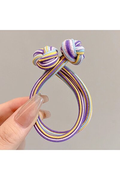 Choice4 2 Purple High Ponytail Bands Hair Band Elastic Head Rope For Women Ko...