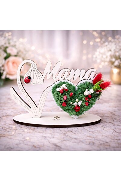 velve Ornament din lemn Draw Me,poate fi personalizat cromatic,Mama,licheni s...