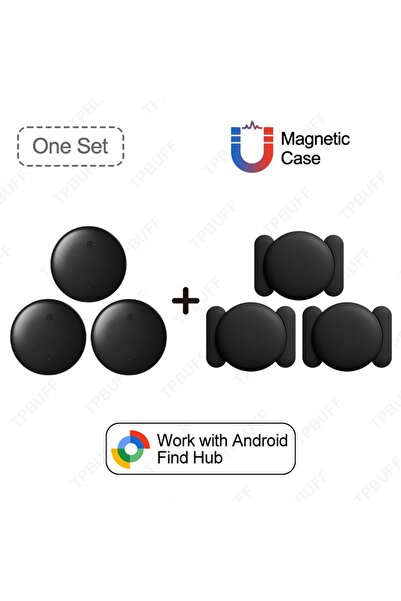 Choice6 Black-3Set-Meonetic 1/ 4Pack Android GPS Tracker Strong Magnetic Car ...