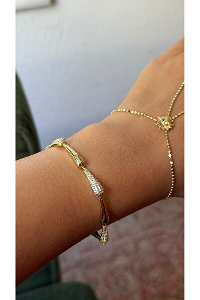 btogether. Gold Renk Nova Taşlı Bileklik