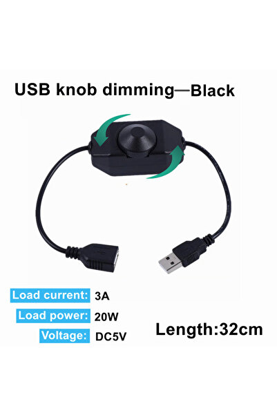 Choice3 مفتاح تحكم LED بمقبض USB أسود، يعمل بجهد 5 فولت/12 فولت و24 فولت تيار...