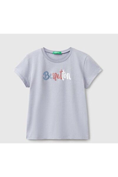 United Colors of Benetton Girl's sim mixed print t-shirt gkb0002
