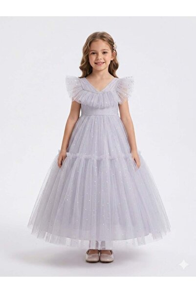 Miss Hely Girls Kids فستان سهرة للأطفال من Miss Helina مصنوع من التول اللامع ...