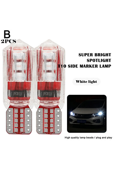 Choice8 2pcs white Car Width Light Modified Led Lens Bulb T10 Small Light Sup...