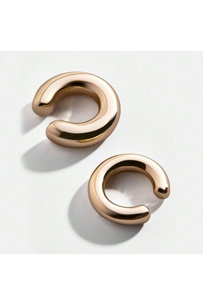 choice2 Gold Trend Asymmetric Metal Clip Earrings for Women Men Fashion Weddi...