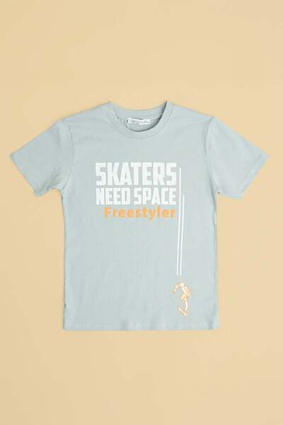 Fulla Moda Tricou pentru băieți cu imprimeu Skaters Need Space
