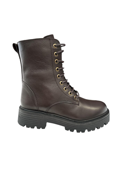 Castle Black YLDZ-23820-1 Γυναικείες Μπότες από Γνήσιο Δερμάτινο Καφέ