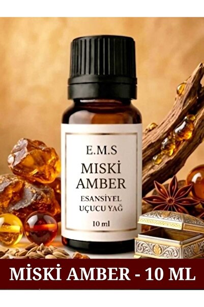 E.M.S AVM Miski Amber Saf Esansiyel Uçucu Yağ Buhurdanlık Yağı Difüzör Esansı...