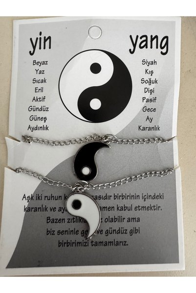 İYİ MODA Ying Yang Chain Gift Couple Bracelet Lover Bracelet