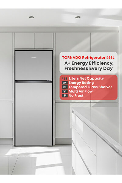 Tornado 465 Liters Net Capacity Top Mount Refrigerator