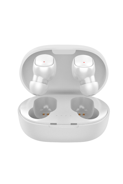 Choice سماعات أذن لاسلكية صغيرة الحجم A6S-White بتقنية بلوتوث، تعمل باللمس، ق...