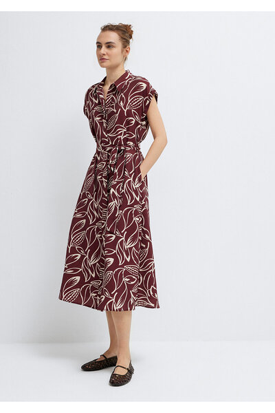 Mavi Rochie imprimată bordeaux cu nasturi 1310673-91611