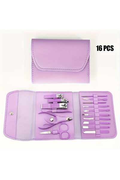 choice2 PURPLE 16pcs Nail Clippers and Nail Trimming Tool Set, a Professional...