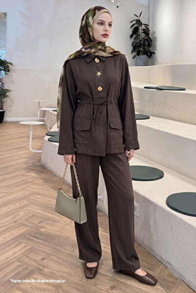 InStyle Παντελόνι Tunnel Arched και Σετ Bitter Brown