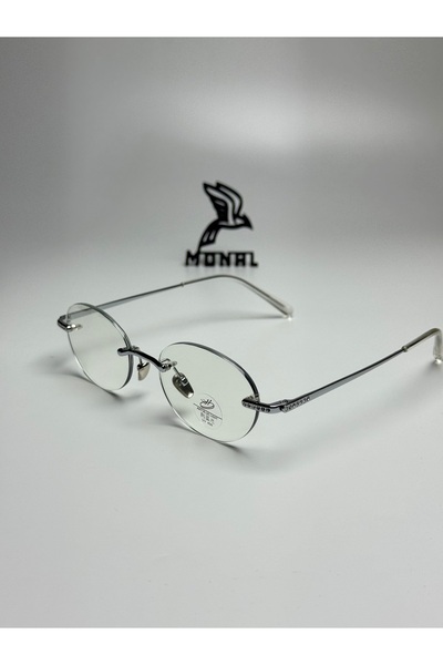 BluePepper Crystal Blue Light Protected Unisex Glasses Frameless Glass Bluebl...
