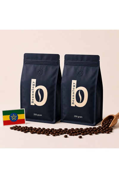 Beanology Coffee قهوة إثيوبية هامبيلا الأكثر مبيعًا، تحميص متوسط 250 جرام + 2...