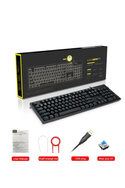 e-yooso K610 Mekanik Klavye Yanlar Rainbow Arka Işık Mavi Outemu Blue Switch ...