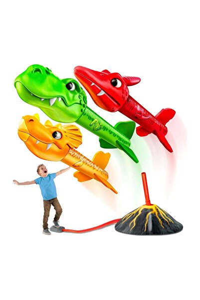 Timebox Set Dino Blasters cu rachete și lansator de vulcan cu tematică de din...