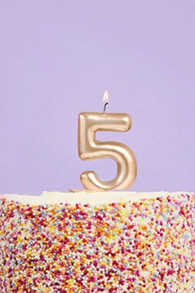 Le Mabelle Gold Number 5 Candle - Stylish and Comfortable