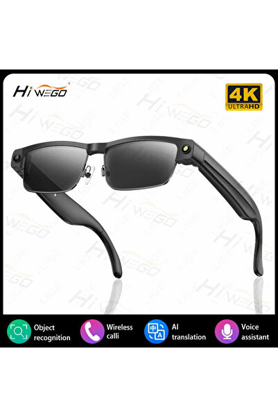 choice2 Sunglasses Hiwego New AI 4k Camera Smart Sunglasses Bluetooth Voice C...