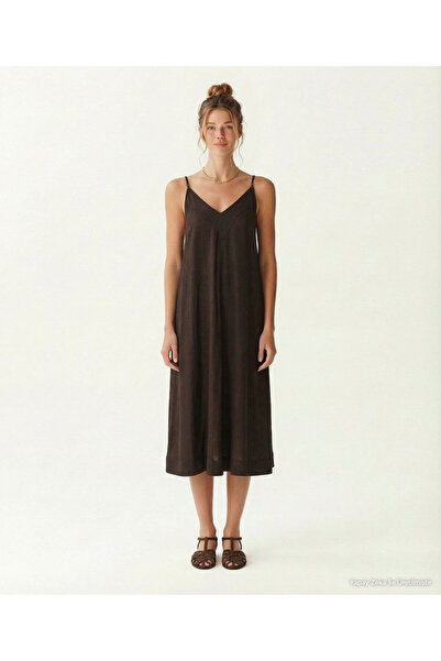 Yargıcı A Form V Neck Sleeveless Dress
