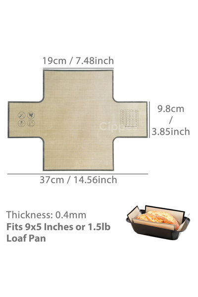 Choice1 1 Piece A Silicone Bread Loaf Pan Liners, Reusable Nonstick Long Tab ...