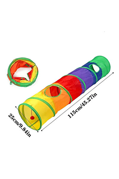 Choice Through Cat Tunnel Tube Foldable Cat Toys Kitty Training Interactive F...