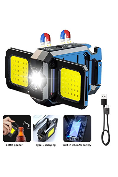 Choice WJ808 1pcs Flashlight Mini Keychain Light COB Work Light USB Rechargea...