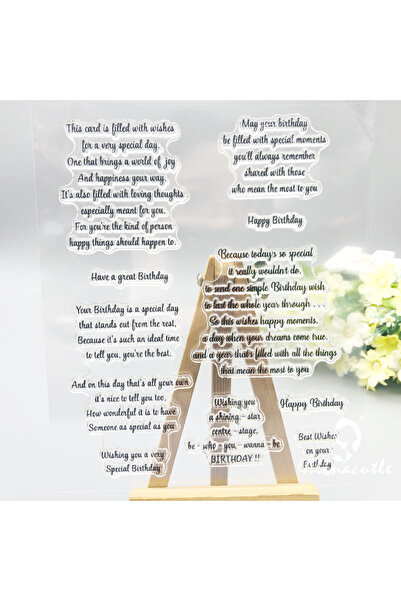 Choice birthday stamp Alinacutle CLEAR STAMPS Birthday Sentiment Scrapbooking...
