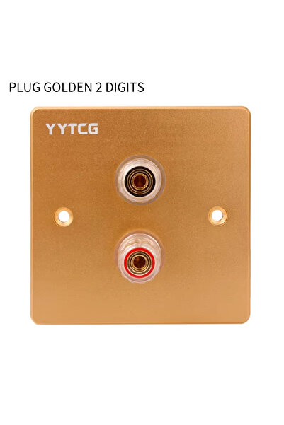 Choice5 2 Ports gold 2/4 Ports Gold Binding Posts Wall Plate Audio Speaker Co...