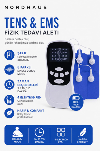 Tiffany Masaj TENS ENS Kemeri Bacak Masaj Tp-1031
