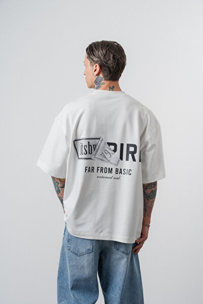 Respire Muško x Itsbyzey Štampano Oversize kroj T-shirt Belo