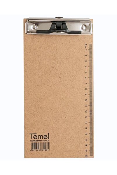 Temel 1/3 حامل أقلام خشبي مقاس A4 مع مشبك معدني