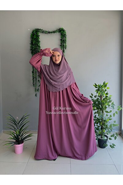 Yüsra Collection طقم عباءة إيرفا وسروال قصير من قطعتين مقاس 2 بوصة