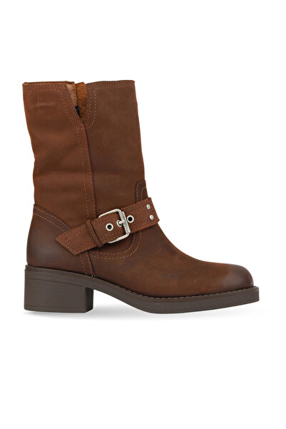 Bueno Shoes حذاء تان نوبوك بكعب نسائي