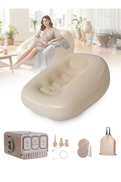 GOG Premium One-Touch Inflatable Lazy Sofa Chair with Built-in Air Pump