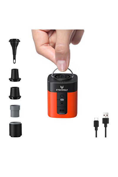 Choice1 Battery powered vivid orange ETENWOLF Air 3 Electric Air Pump 2600mAh...